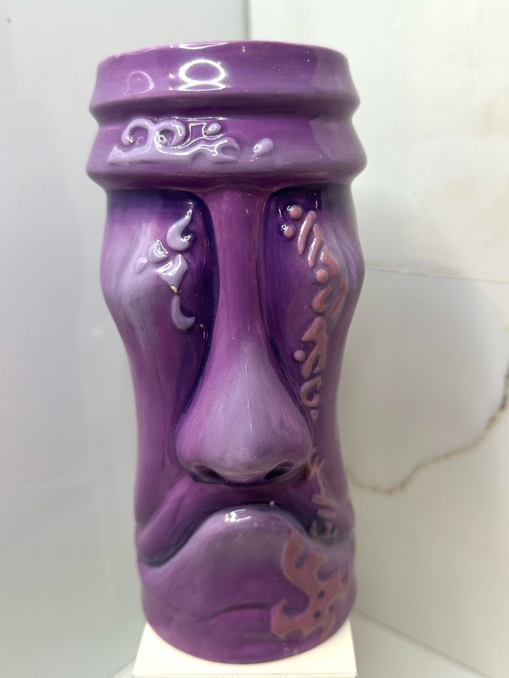 TIKI BAR AND GRILL Waikiki Tiki Mug MAX Purple Lava Tears EXC (B2-B7)